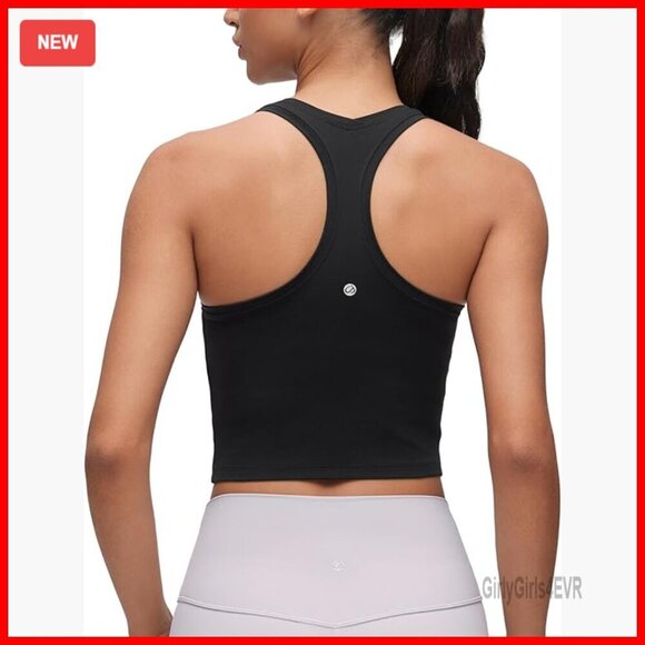 Tops - Butterluxe Crop Tank Top - Yoga Workout Athletic Tight Fit Racerback